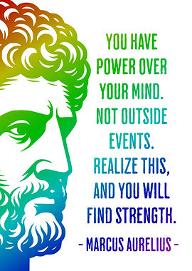 Marcus Aurelius Quote with Bust