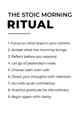 The Stoic Morning Ritual Guide