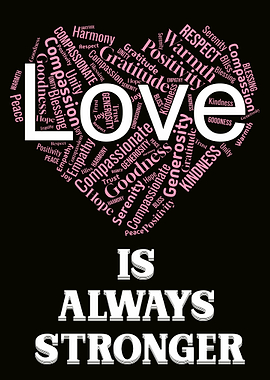Love is Always Stronger Word Art