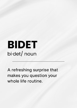 Bidet Definition Typography Art