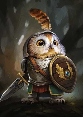 Owl Knight with Sword and Shield