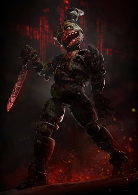 Springtrap with Bloody Knife