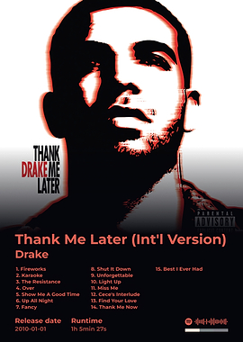 Drake - Thank Me Later Album Cover
