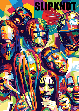 Slipknot Band Colorful Pop Art
