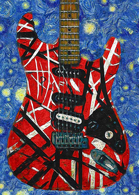 Van Halen Guitar Starry Night Style