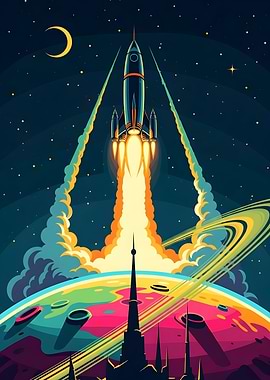 Rocket Launching from Planet Surface