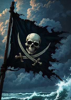 Pirate Flag Skull Swords