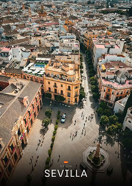 Aerial View of Seville, Spain
