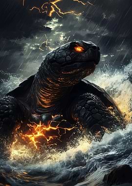 Storm Turtle Glowing Eyes