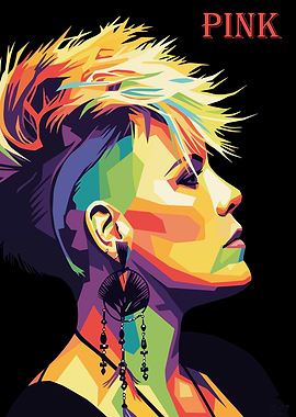 Pink Pop Art Portrait