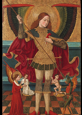 Saint Michael Weighing Souls Painting