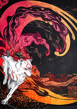 Okami Amaterasu Digital Art