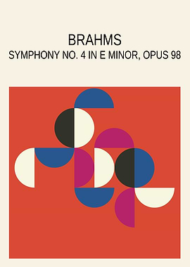 Brahms Symphony No. 4 Minimalist Art