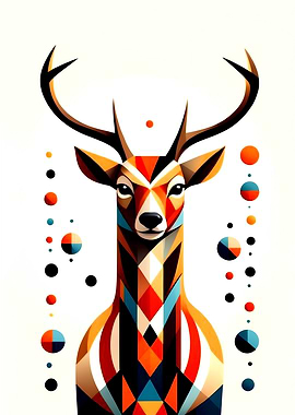 Geometric Deer Portrait