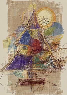 Abstract Christmas Tree Digital Art