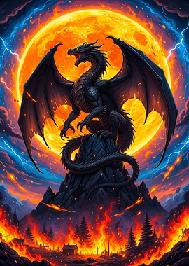 Dragon on a Mountain Peak