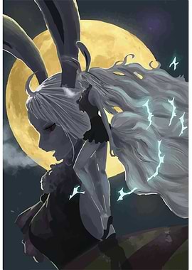 Mink Girl with Rabbit Ears