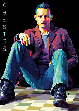 Chester Bennington Pop Art Portrait