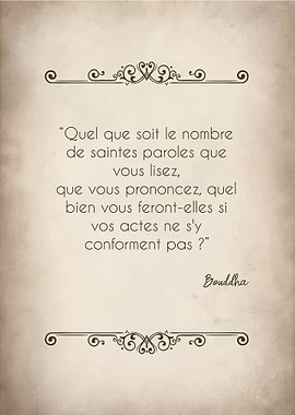 Buddha Quote in French