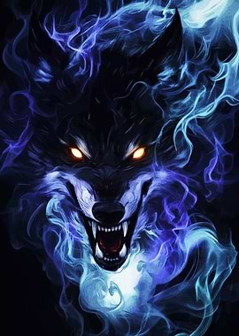 Fiery Eyed Wolf