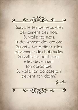 Gandhi Quote in French