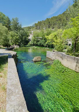 Fontaine de Vaucluse River Landscape
