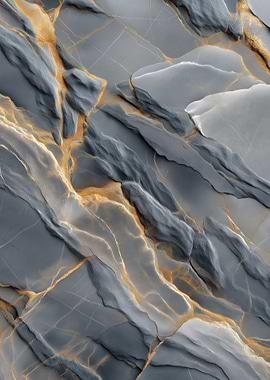 Gray and Gold Marble