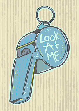 Look At Me Whistle Illustration