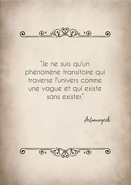 French Quote on Beige Background