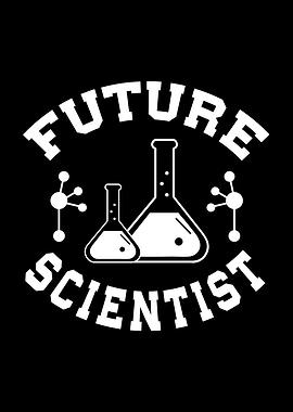 Future Scientist Black and White Graphic