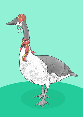 Goose with Hat and Scarf