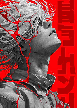 Manga Hero in Red Fury