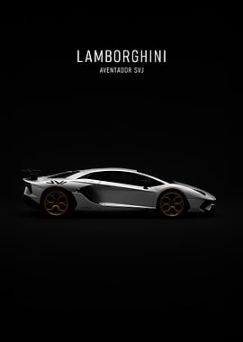Lamborghini Aventador SVJ on Black
