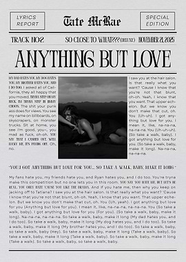 Tate McRae - Anything But Love