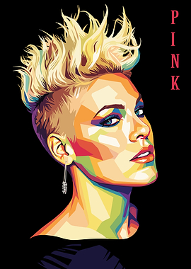 Pink Portrait Pop Art