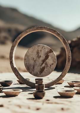 Desert Ritual with Circle and Bowls