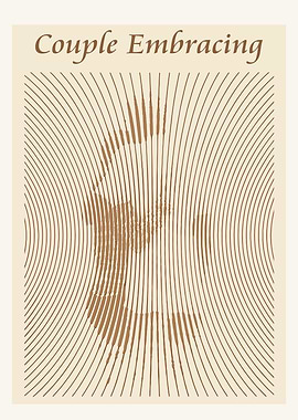 Couple Embracing Line Art