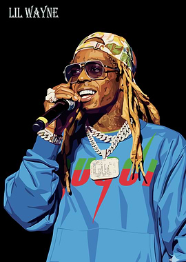 Lil Wayne Portrait Digital Art