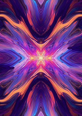 Abstract Colorful Symmetric Pattern