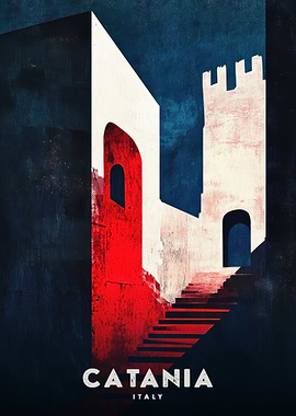 Catania, Italy Travel Poster