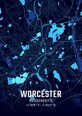 Worcester City Map