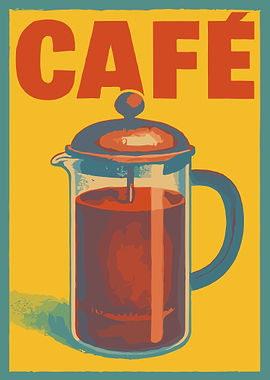 Cafe French Press Still Life