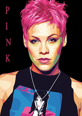 Pink Portrait Pop Art