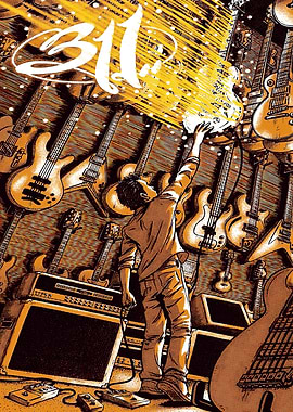 311 Band Poster with Guitars