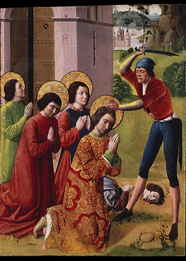 Medieval Martyrdom Scene Painting