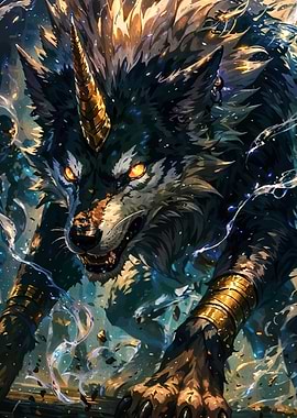 Unicorn Wolf Fantasy Creature