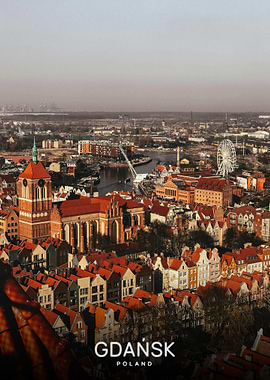 Gdansk, Poland: Aerial Cityscape