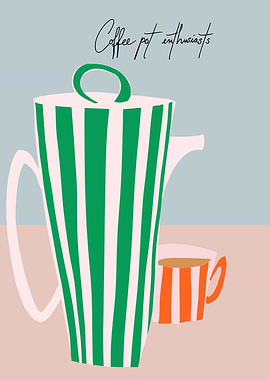 Coffee Pot Enthusiasts Illustration