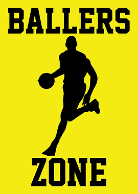 Ballers Zone Basketball Silhouette