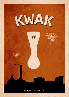 Kwak Belgian Beer Poster